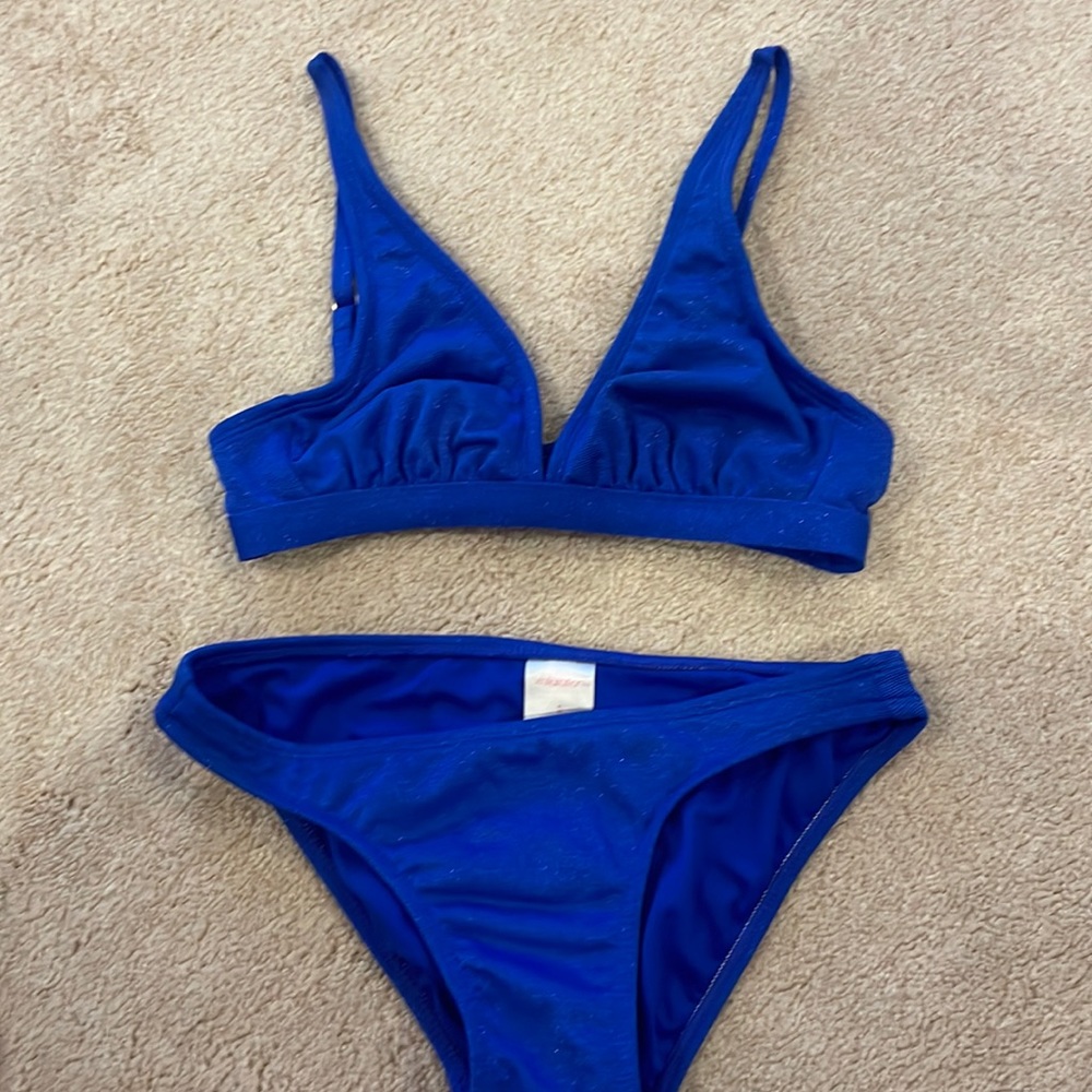 target sparkly blue bikini size small